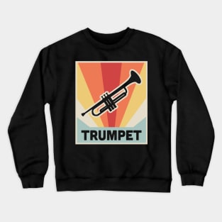 Vintage Style TRUMPET Poster Crewneck Sweatshirt